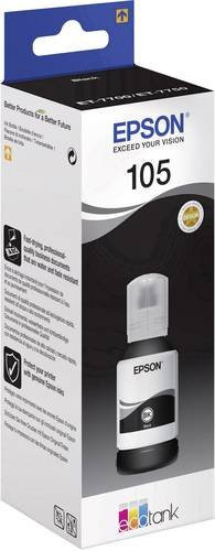 Epson 105 EcoTank Nachfülltinte Schwarz C13T00Q140 für EcoTank ET-7750 und ET-7700, 140ml - Bild 1