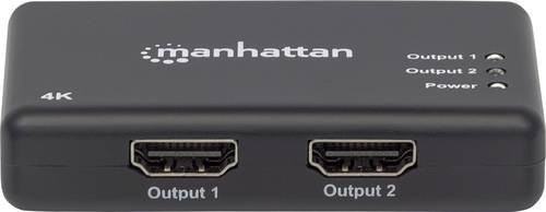Manhattan 2-Port HDMI Splitter 4K 4096 x 2160 Pixel Schwarz - Bild 1