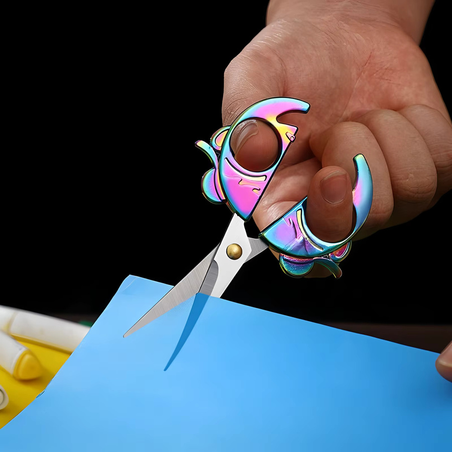 Vintage Schneiderschere aus Edelstahl für Stickerei und Handarbeit in Multicolour - Bild 2