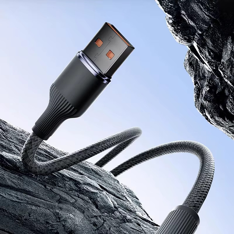 DIXSG USB Typ C Schnellladekabel 120W Geflochtenes Datenkabel Schwarz - Bild 3