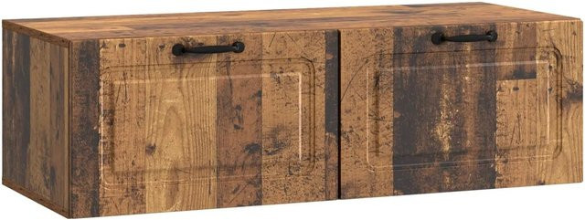 vidaXL Wandmontierter TV-Schrank in Altholz-Optik, modern, Braun, B/T/H: 98 x 41 x 30 cm - Bild 1