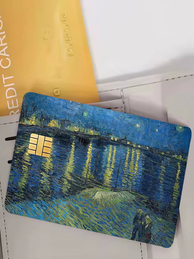 Art Van Dekorative Karten-Aufkleber mit Van Gogh Gemädern, 4 Stück, Mehrfarbig, Rechteckig - Bild 5