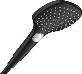 Hansgrohe Handbrause Raindance Select E 120 in Mattschwarz mit 3 Strahlarten und Anti-Kalk-Funktion - Bild 1