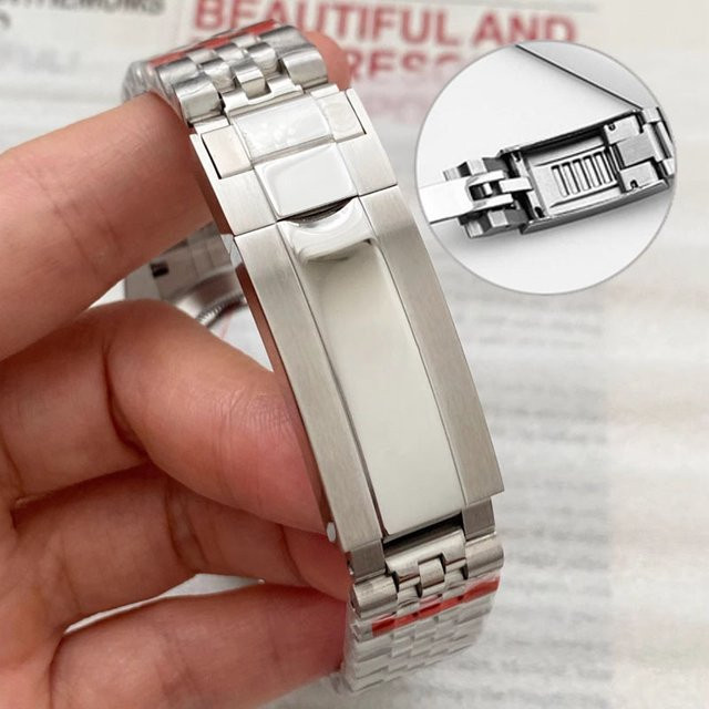 Uhrenarmband Edelstahl, Jubilee, 21 mm, 20 mm, Herren, Silber - Bild 1