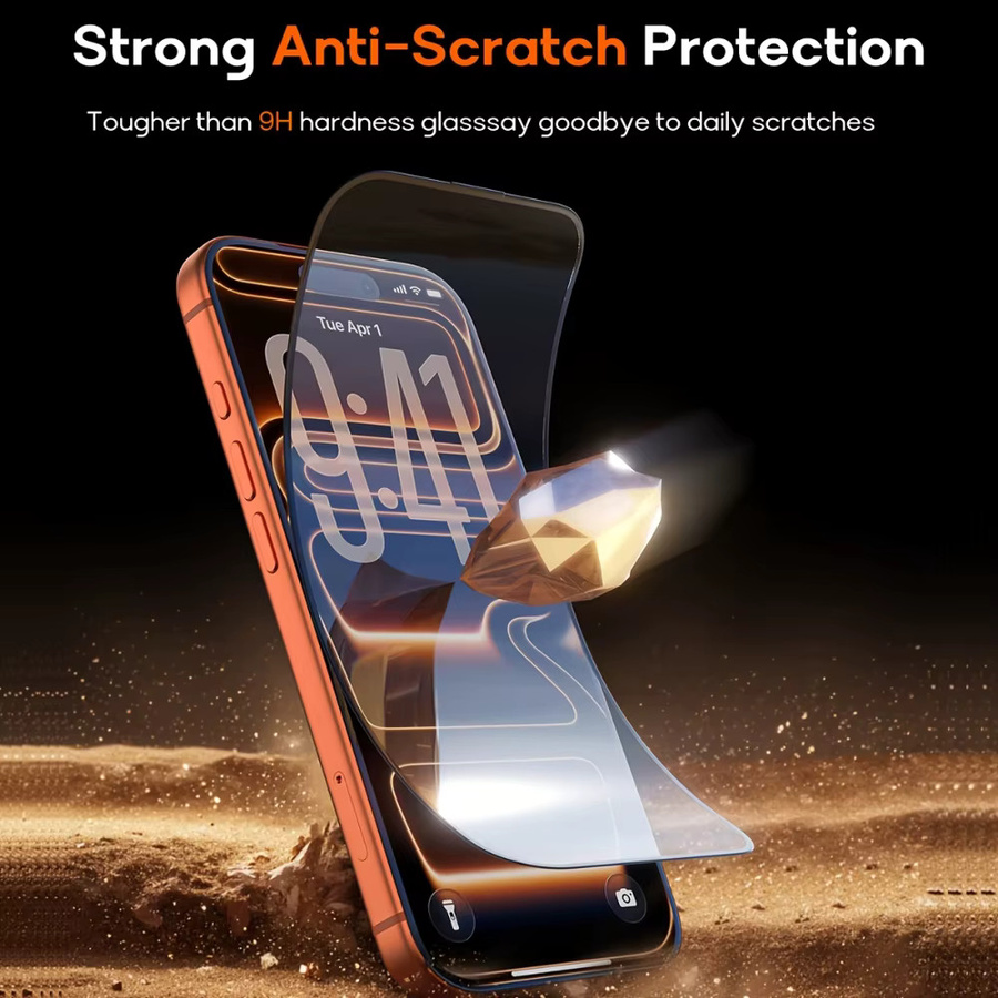 NNBILI 4er-Set Panzerglas Displayschutzfolien für iPhone 17 16 15 14 13 12 11 Pro Max 17E 16E inklusive Installationswerkzeug transparent - Bild 5