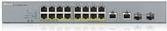 Zyxel GS1350-18HP Smart Switch mit 16 x 10/100/1000 PoE+ Ports und 2 x Combo Gigabit Ethernet/SFP, Grau - Bild 1