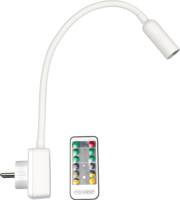 Dimmbare LED-Wandleuchte von MODERNE HAUSFRAU in Weiß mit Timer und Leselicht-Funktion - Bild 1