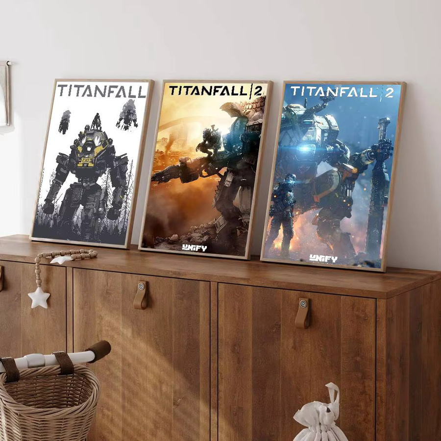 Rastar Titanfall 2 Vintage-Poster, selbstklebender Wandaufkleber aus Papier, Mehrfarbig - Bild 3