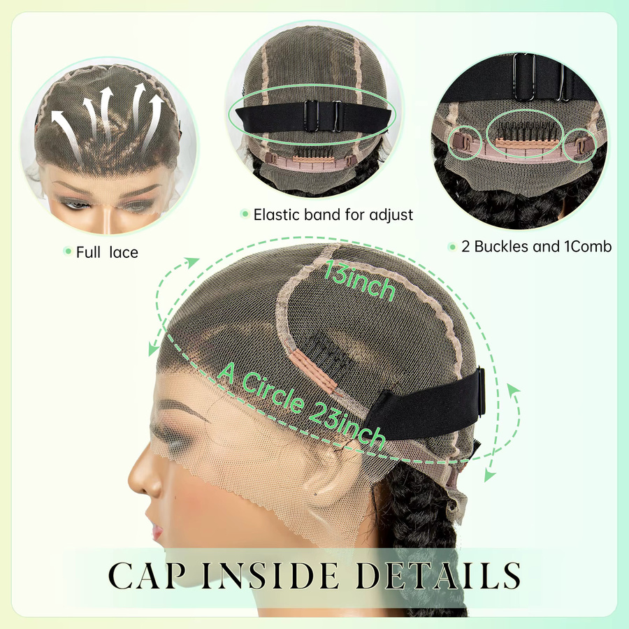 KIMA Cornrow geflochtene Perücke, 16 Zoll, synthetisch, Damen - Bild 5