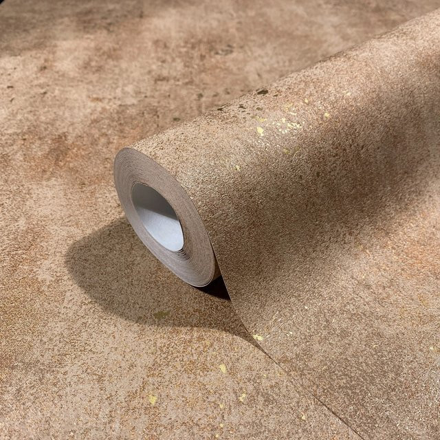 Marburg Vliestapete in leicht glänzender Betonoptik Uni Braun mit FSC-Zertifizierung - Bild 1