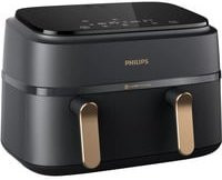 Philips Airfryer 3000 Series Dual Basket NA352/00 Doppel-Heißluftfritteuse mit Dual Zone, Digitaldisplay und Timer, Schwarz - Bild 1