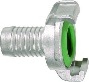 GEKA plus Schlauchstück aus Messing in Silber, 3/4 Zoll, 19mm - Bild 1