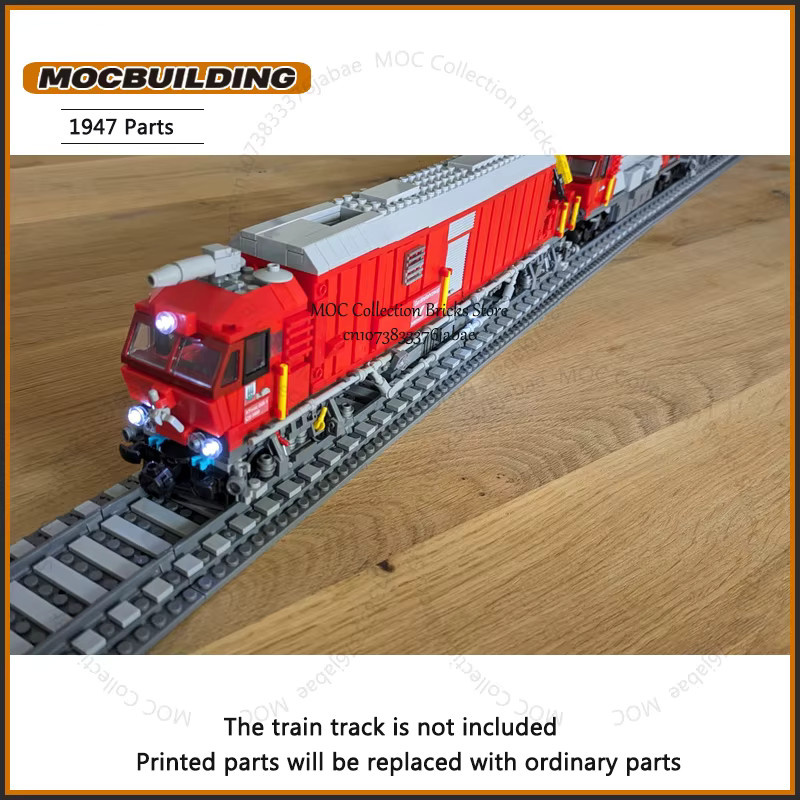 MOCBUILDING Schweizer Feuerwehr Zug als DIY Bausteine Modell in Rot - Bild 2