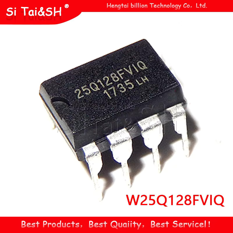 Si Tai&SH W25Q128FVIQ Flash-Speicherchip DIP-8 in Schwarz - Bild 2