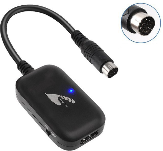 Xunbeifang HDMI Konverter für Sega Saturn, Retro Display Adapter für HDTV und Monitor, Schwarz - Bild 1