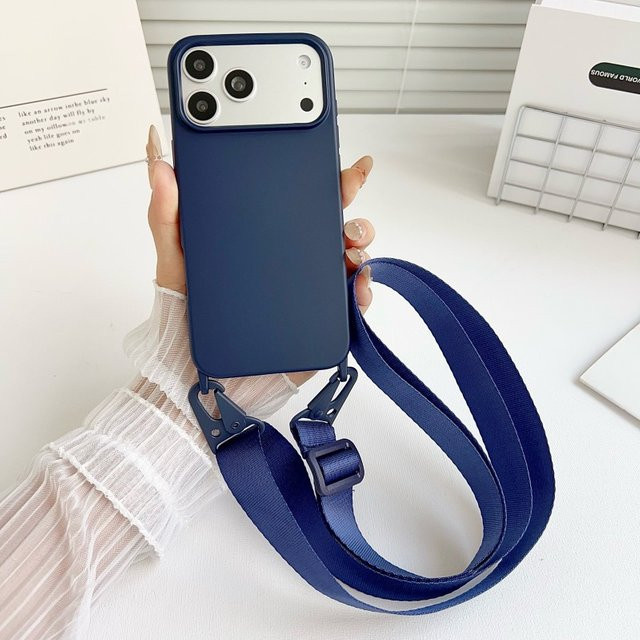 EHUIDE Lanyard-Hülle für iPhone 11 bis 17 Pro Max, luftstoßfeste Crossbody-Schutzhülle mit Halsband in Grün - Bild 1