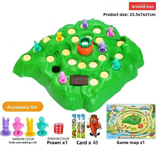 Linyi toy Kaninchen Karotte Falle Tisch Platte, 1-teiliges Set, licht grau - Bild 1