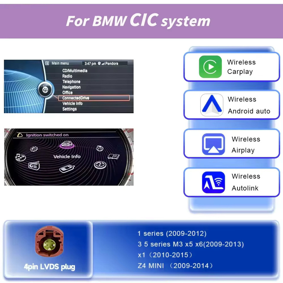ANYFAR Kabelloser CarPlay und Android Auto Decoder in Schwarz für BMW NBT CIC EVO und MINI Modelle - Bild 7