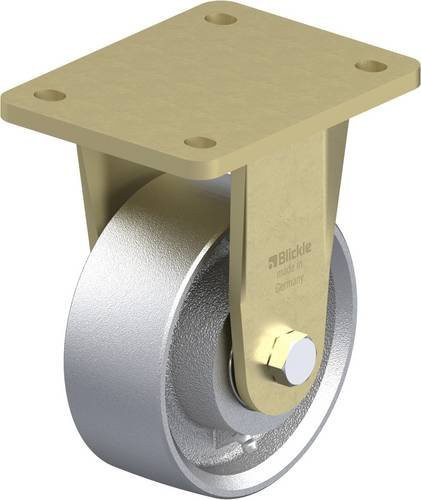 Blickle Bockrolle BS-G 127K in Silber aus Stahl mit einem Rad-Durchmesser von 125 mm und einer Tragfähigkeit von max. 750 kg - Bild 1
