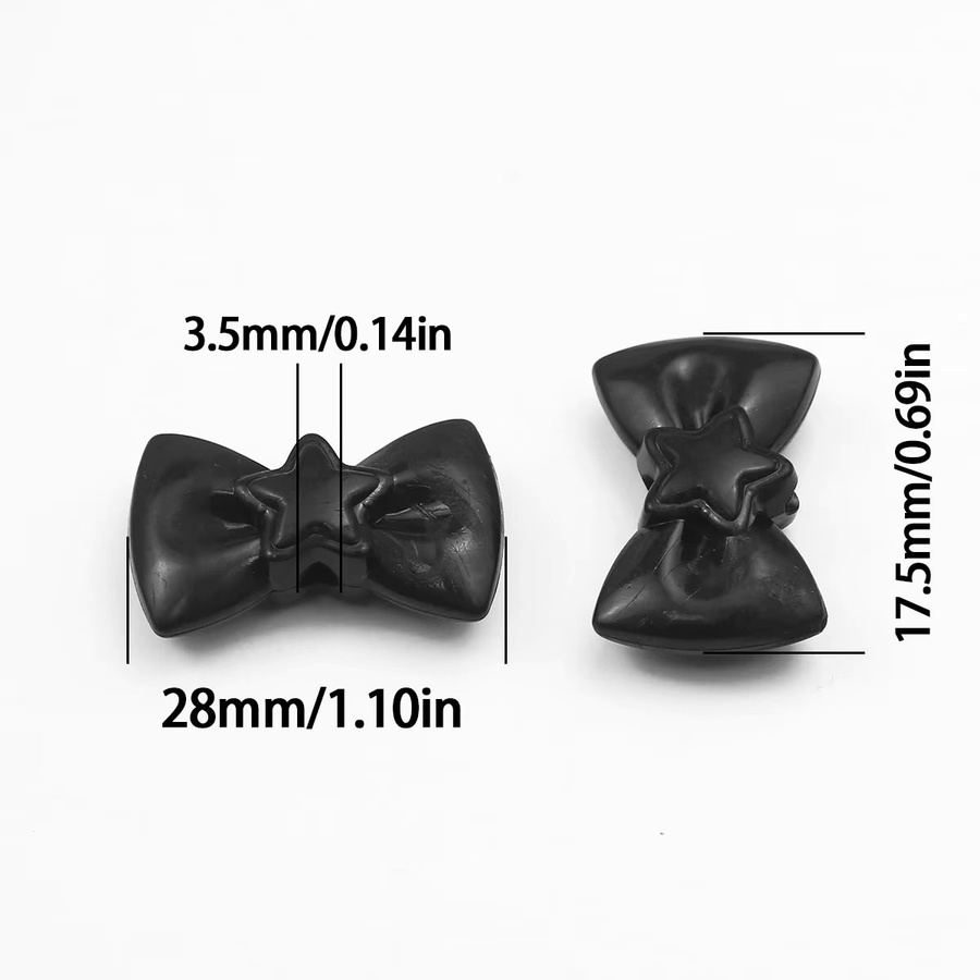 Sternschleife aus Acryl, Schwarz, 28 mm, Unisex - Bild 2