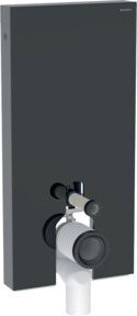 Geberit Monolith Plus Stand-WC-Modul für wandhängende WCs in Schwarz und Silber, Höhe: 101 cm, Breite: 48 cm, Tiefe: 21,2 cm - Bild 1