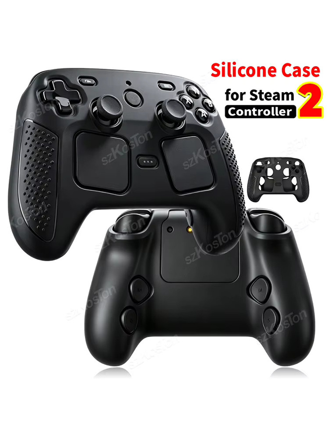 SZKOSTON Silikon-Schutzhülle für Steam Controller 2 in Schwarz, rutschfeste und stoßfeste Schutzschale - Bild 7