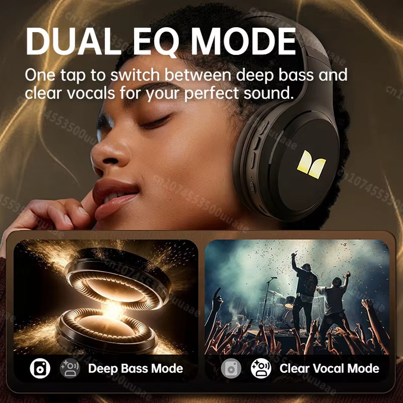 Monster Harmonic N21 Over-Ear Kopfhörer mit Bluetooth 6.0 und Dual-EQ-Modus, kabellos und faltbar, in Schwarz oder Weiß - Bild 3