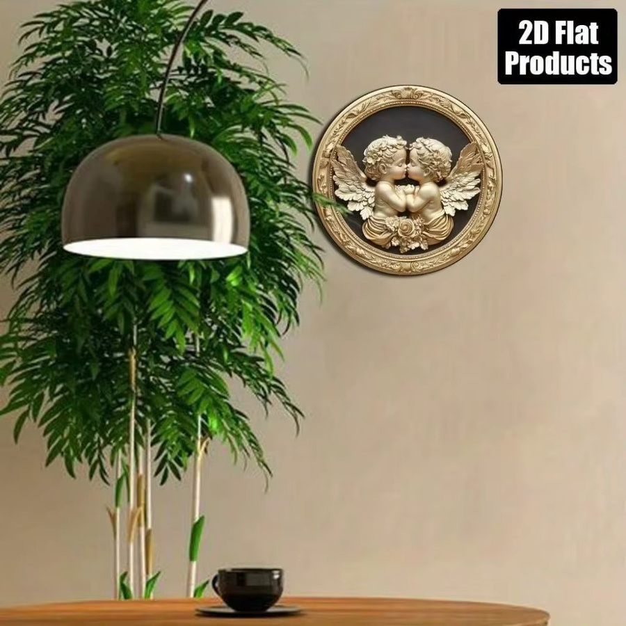 CIFBUY Modernes Wandtattoo Abstrakt Rund in Gold zur Dekoration von Wohnzimmer, Schlafzimmer oder Büro, Durchmesser: 20 cm - Bild 3