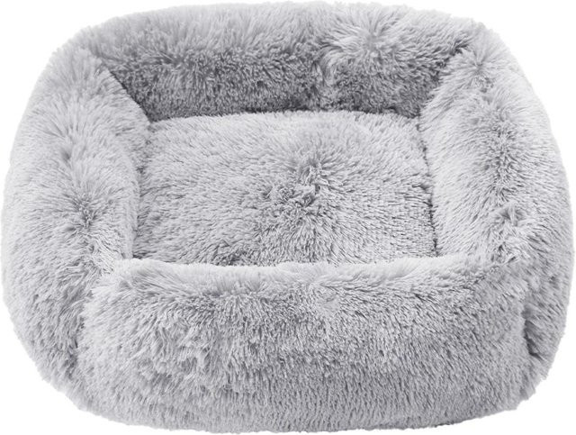 Superweiches Hundebett und Katzenbett aus Korallen-Fleece in Korallenrot mit abnehmbarem Bezug, B/T: 65 x 55 cm - Bild 1