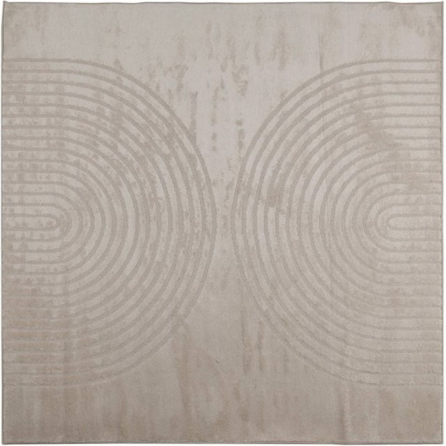 vidaXL Bereichsteppich GALATI quadratisch in Beige aus Polyester, B/B: 240 x 240 cm - Bild 1