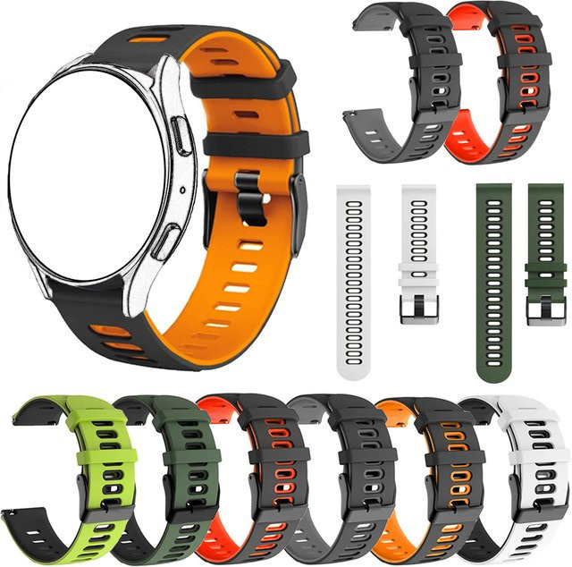 QCTOG Uhrenarmband Silikon, Weiß, 20 mm, Unisex - Bild 1