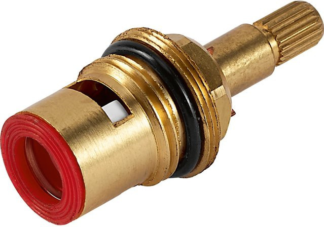 Keramik-Oberteil für baliv Küchenarmatur KI-1280 in Rot und Gold, Durchmesser: 25 mm x 25 mm - Bild 1