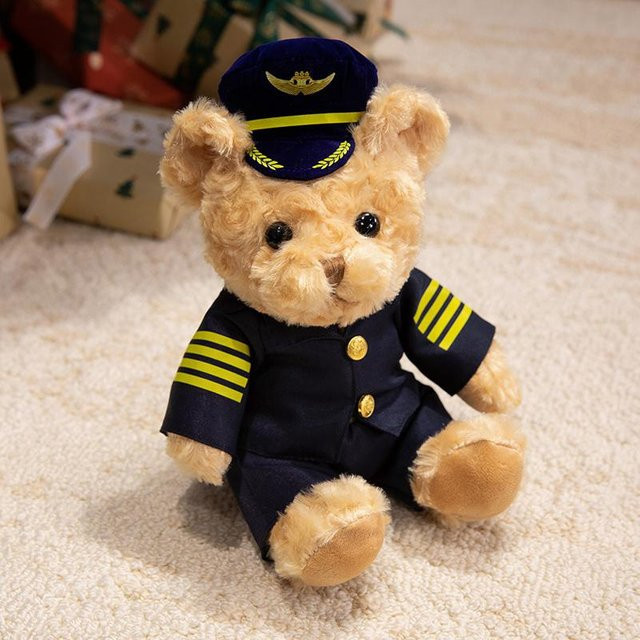 Kidsly Captain Bär Feuerwehr Bär Camouflage Uniform, Plüschtier, 25cm - Bild 1