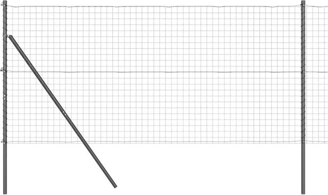 vidaXL Zaun mit Pfosten aus Stahl und PVC in Grau, Höhe: 1 m, Länge: 25 m - Bild 1
