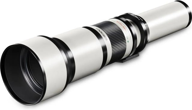 Walimex Pro Teleobjektiv 650-1300mm f/8.0-16 für Nikon F Vollformat und APS-C in Schwarz und Silber - Bild 1