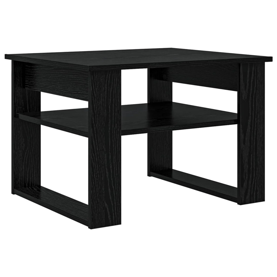 vidaXL Couchtisch in Schwarz und Eichen-Optik, moderner Couchtisch aus Holzwerkstoff, B/T/H: 64 x 54 x 44 cm - Bild 2
