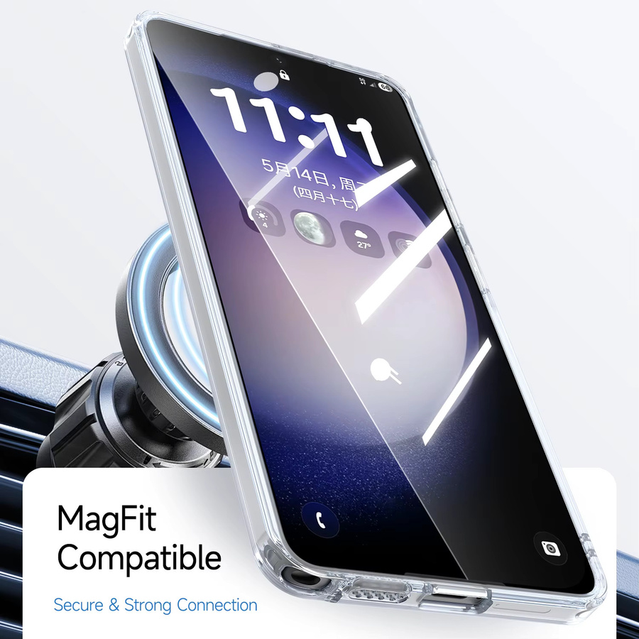 Transparente Magnetische MagSafe Schutzhülle für Samsung Galaxy S26 S25 S24 S23 S22 Ultra Plus FE Armor Stoßfeste Hartschale - Bild 6