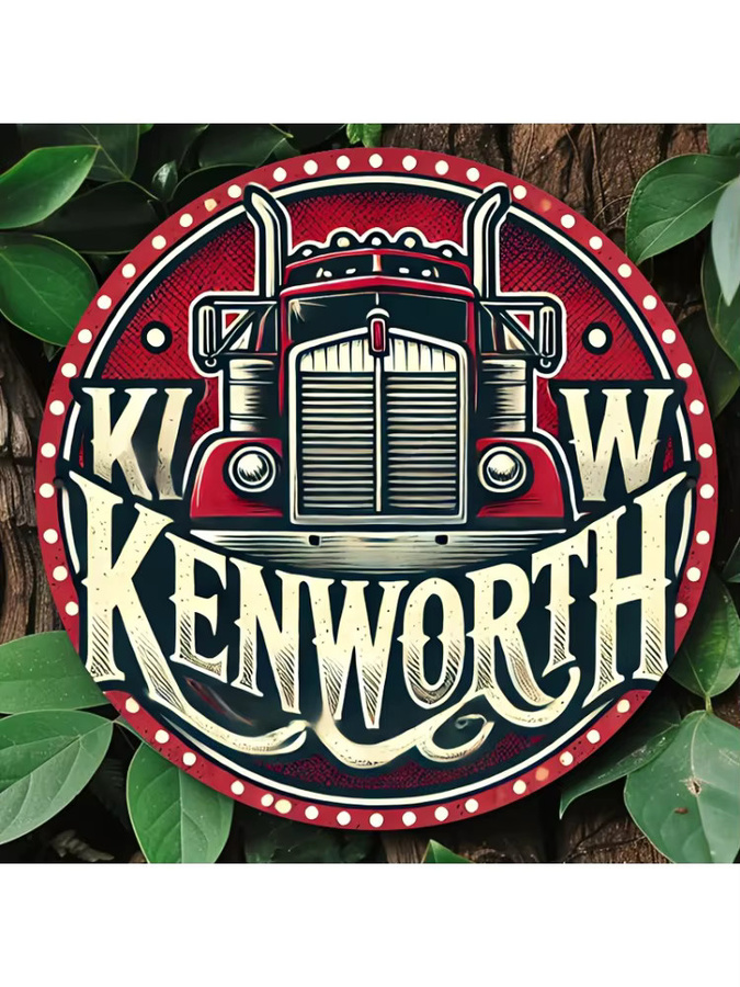 Potdemiel Kenworth Vintage Metallblechschild Aluminium Wanddekoration Mehrfarbig B/H: 20,3 x 20,3 cm - Bild 7