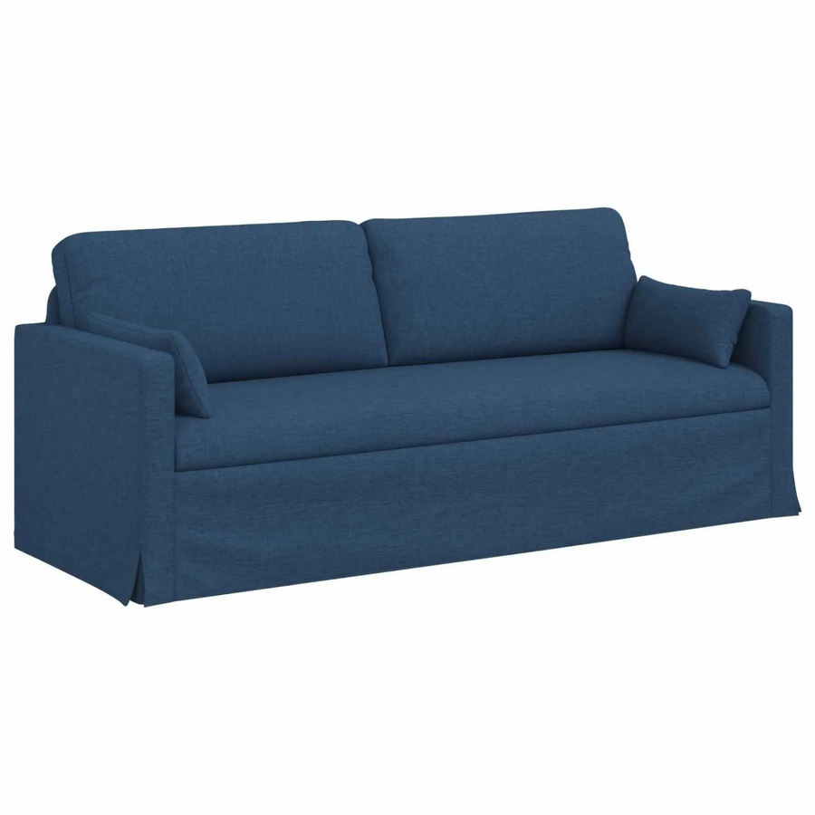 vidaXL Sofa Blau mit Stoffbezug und Metallrahmen B/T/H: 198 x 78 x 80 cm - Bild 2