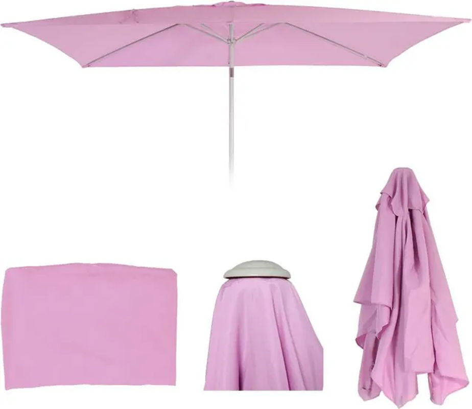 Ersatzbezug für Sonnenschirm Castellammare, rechteckig, Textil, UV 50+, Farbe: Flieder/Lila/Rosa, B: 300 cm x T: 200 cm - Bild 1