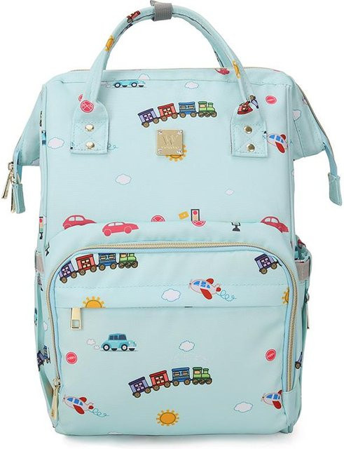 Multifunktionale Windeltasche als Rucksack in Blau mit großer Kapazität und Pflegefunktion - Bild 1