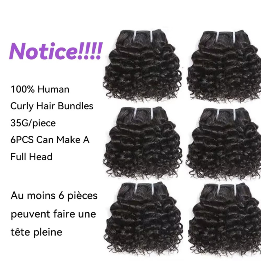 JACEY Haar Extensions, Mongolisches Afro, Tiefe Welle, Remy Echthaar - Bild 5