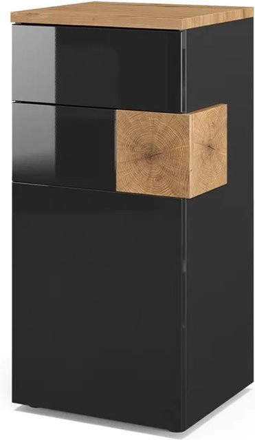 Vicco Midischrank Eden Badschrank in Anthrazit mit Tür und Schublade B/H: 40 x 84 cm - Bild 2