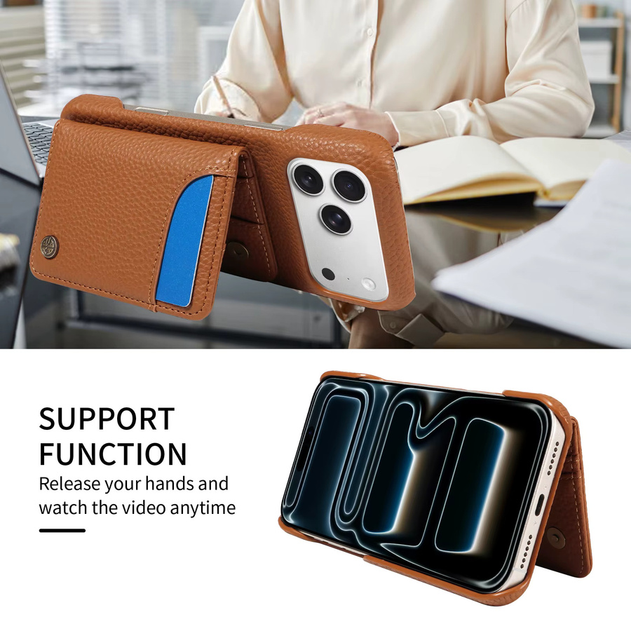 EAACAA PU-Leder Handyhülle für Samsung Galaxy S26 S25 S24 S23 S22 S21 S20 FE Plus Ultra mit Kartenhalter und Ständer in Braun - Bild 6