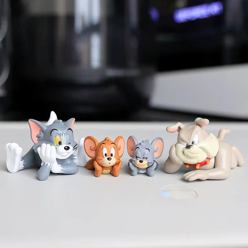 HUGKIS Tom und Jerry Figuren, 4-teiliges Set, Tiere, Kunststoff - Bild 4