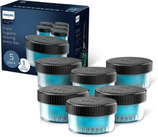 Philips Reinigungsflüssigkeit für Rasierer, 6er Pack, Schwarz - Bild 1