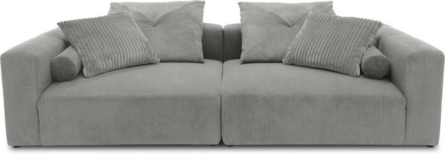 DOMO Bigsofa Nantes mit Federkernpolsterung in Hellgrau - Bild 1