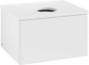 V&B Waschtischunterschrank Antao ohne Frontstruktur, Farbe: Weiß, B/T/H: 60 x 36 x 50 cm - Bild 1
