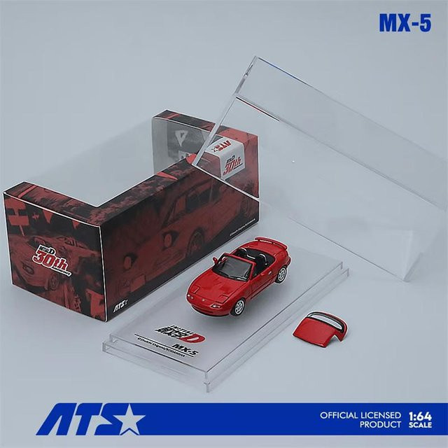 Linyi Toy Car Initial D Diecast Modellauto, 1:64, Rx-7 Fc3S Weiß, Mx-5 Rot, ab 18 Jahre - Bild 1