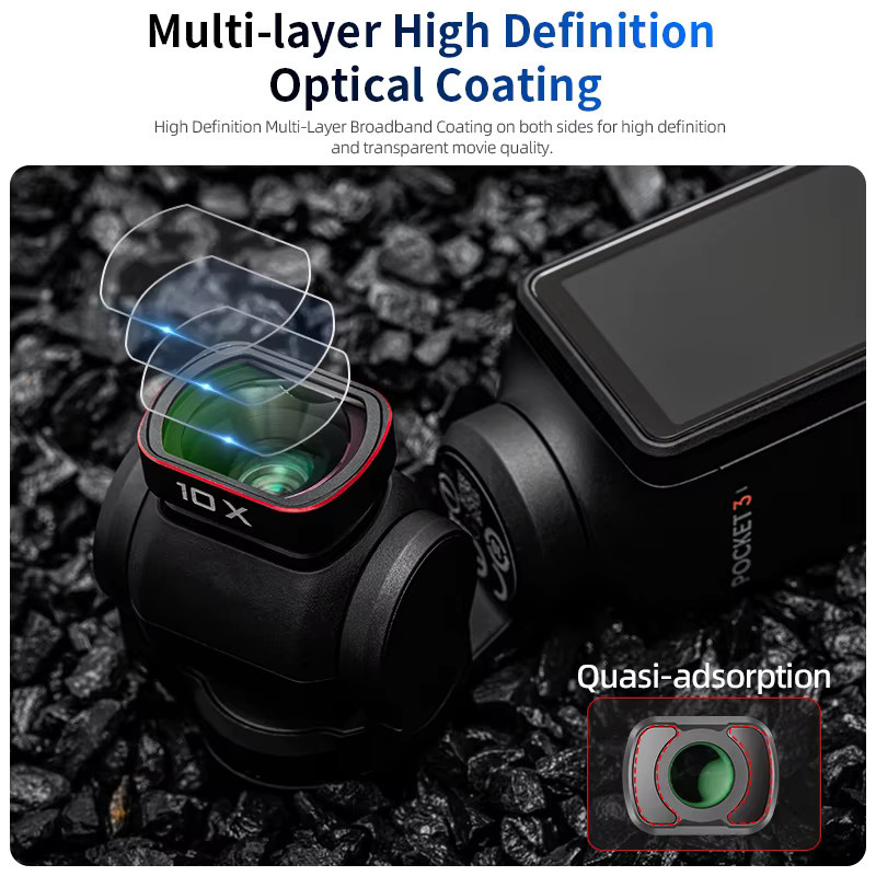 STARTRC PHOTO 10X Makrofilter in Schwarz für DJI OSMO Pocket 3 und DJI OSMO Pocket 4 Kameraobjektiv Zubehör - Bild 2